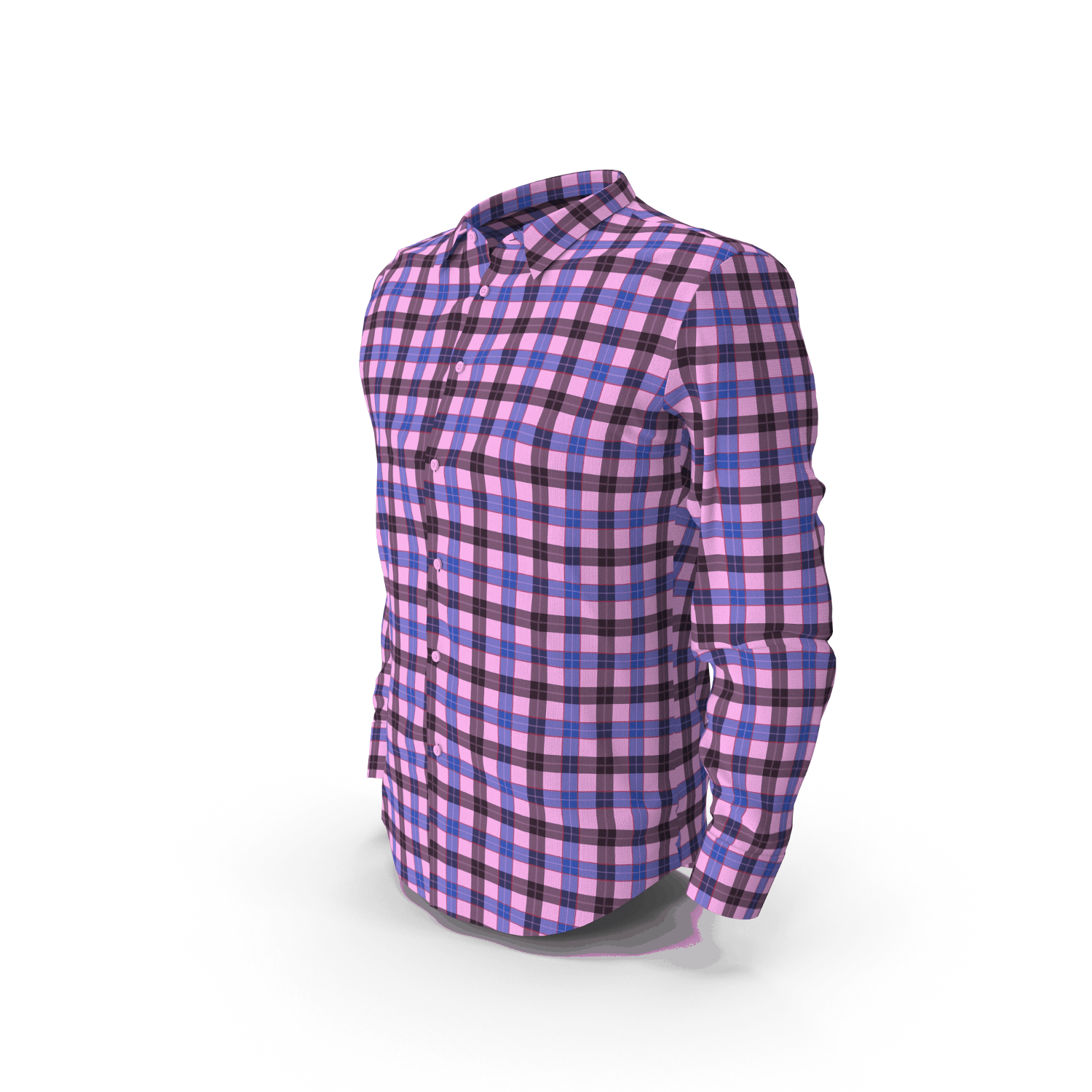 Camisa-Masculina-Xadrez-Rosa-Azul-e-Marrom